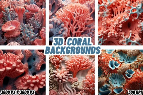 3D Coral Backgrounds: A Window to Underwater Wonder