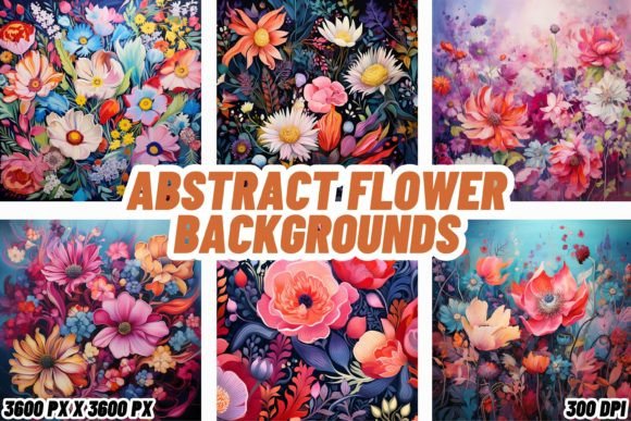 Abstract Flower Backgrounds: A Symphony of Digital Artistry
