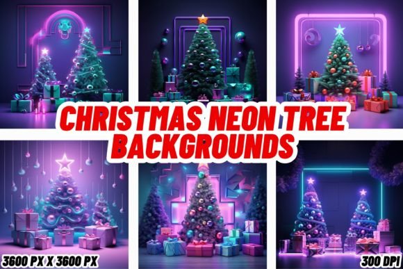 Christmas Neon Tree Backgrounds: A Modern Festive Visual Toolkit
