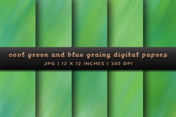 Cool Green and Blue Grainy Backgrounds for Digital Design