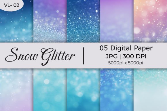 Elevate Your Digital Canvas with Snow Bokeh Glitter Paper