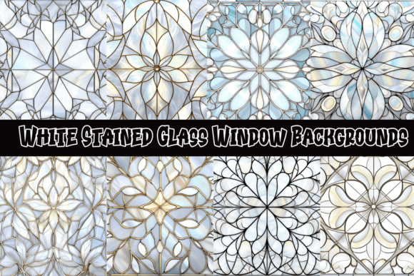 Elevate Your Visuals with White Stained Glass Window Backgrounds