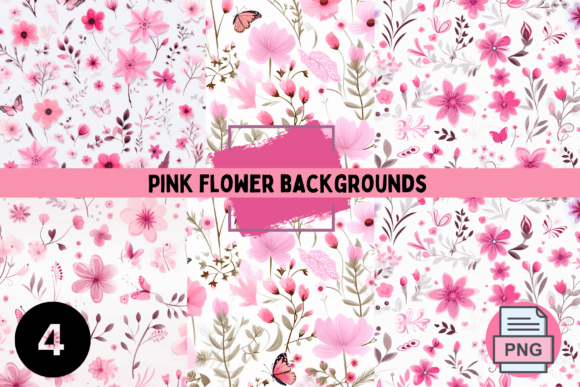 Enchanting Pink Flower Backgrounds for Creative Projects
