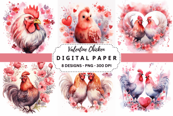 Infuse Your Projects with Whimsy: Valentine Chicken Backgrounds