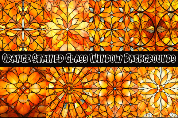 Orange Stained Glass Window Backgrounds: A Vibrant Design Asset