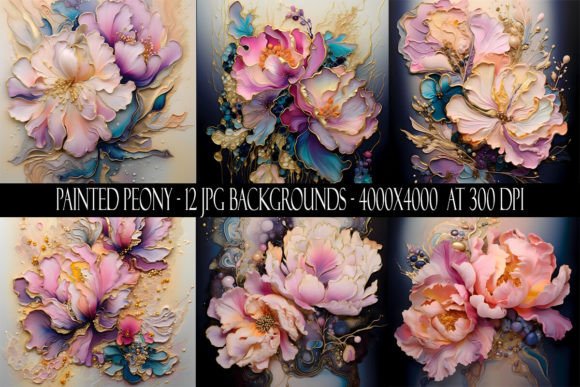 Painted Peony Backgrounds: A Designer's Floral Toolkit