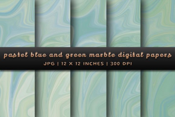 Pastel Blue and Green Marble Digital Papers: A Designer's Guide