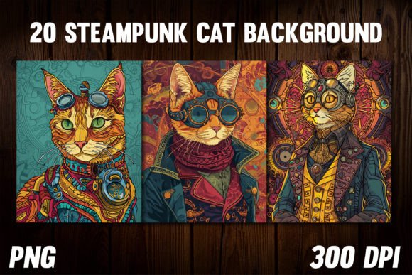 Steampunk Cat Backgrounds for Covers 3: A Visual Guide