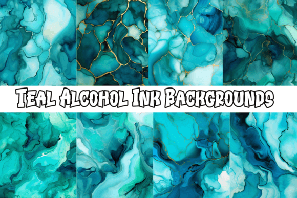 The Allure of Teal Alcohol Ink Backgrounds in Modern Design