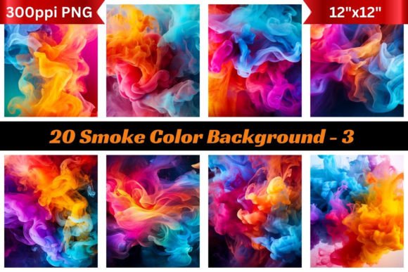 Transform Your Canvas with 20 Smoke Color Backgrounds 3