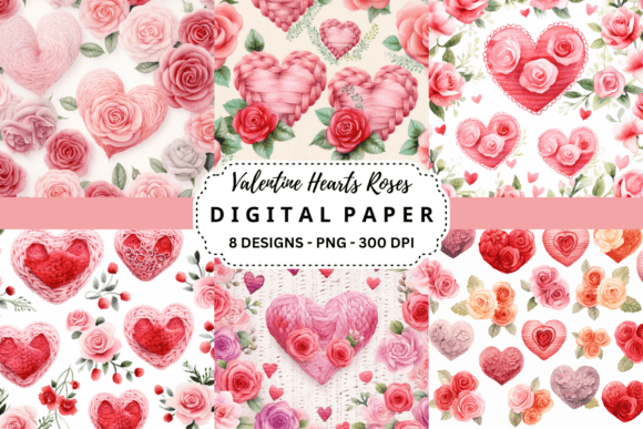 Valentine Hearts Roses Backgrounds: Design Assets for Every Creator