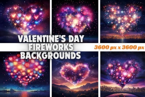 Valentine's Day Fireworks Backgrounds: Capturing Festive Romance