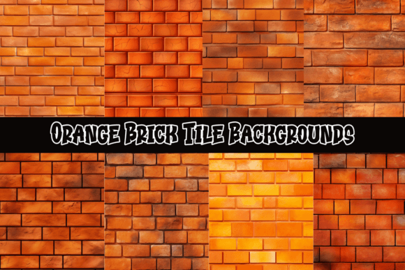 Warm Your Designs with Orange Brick Tile Backgrounds